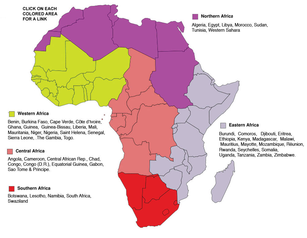 Крупнейшая страна западной африки. Субрегионы Африки границы. Субрегионы Африки на карте. Западная Африка на карте. Деление Африки.